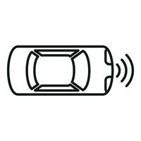 Drive safe accident icon outline vector. View stop control vector