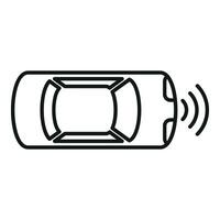 conducir seguro accidente icono contorno vector. ver detener controlar vector