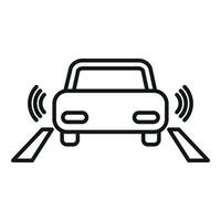 Road sensor control icon outline vector. Safety system vector