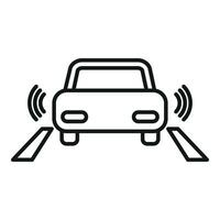 Road sensor control icon outline vector. Safety system vector