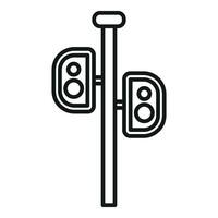 Road sensor icon outline vector. Control system vector