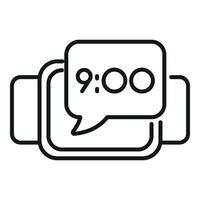 Graph social media icon outline vector. Device health sport vector