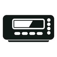 Taximeter device app icon simple vector. Radio rate ride vector