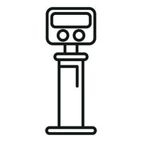 Road sensor toll icon outline vector. Control blind spot vector