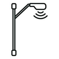 sensor la carretera controlar icono contorno vector. la seguridad sistema vector