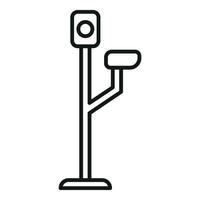 Traffic road sensor icon outline vector. Stop view control vector