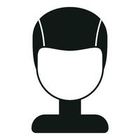 Artist new wig icon simple vector. Model locks head vector