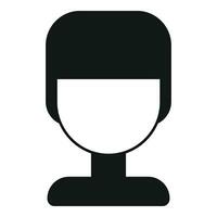 Short fake wig icon simple vector. Modern fashion hairs vector