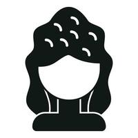 Elegance wig icon simple vector. Artist face vector