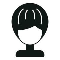 Fake short wig icon simple vector. Tint artist vector