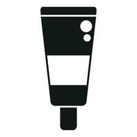 Cream tube jar icon simple vector. Korean gloss routine vector