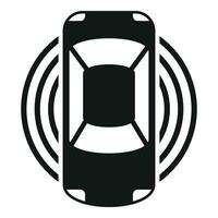 Top view control safety icon simple vector. Road sensor vector