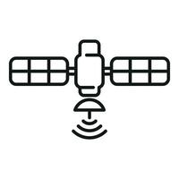 satélite la carretera sensor icono contorno vector. la seguridad sistema vector