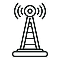 Tower road sensor icon outline vector. System control vector