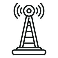 Tower road sensor icon outline vector. System control vector