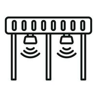 Control safeguard icon outline vector. Road sensor vector