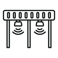 Control safeguard icon outline vector. Road sensor vector