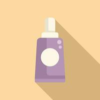 Cosmetics tube icon flat vector. Gloss routine care vector