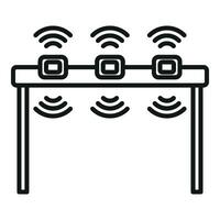 Care arch sensor icon outline vector. Safe driver vector