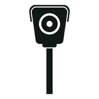 la carretera sensor cámara icono sencillo vector. cuidado asiento Mancha vector