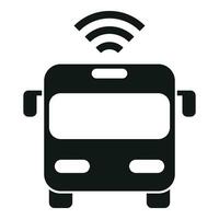 autobús la carretera sensor icono sencillo vector. alerta cuidado vector