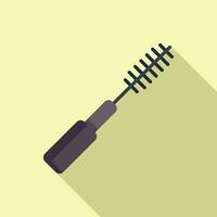 Makeup eye brush icon flat vector. Skin mask vector