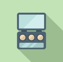 Mirror korean makeup icon flat vector. Care bio vector