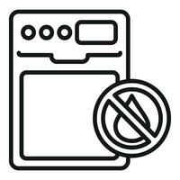 No water dishwasher icon outline vector. Toolbox water vector