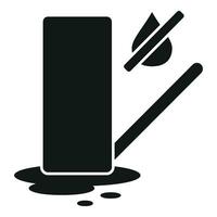 Broken water appliance icon simple vector. Repair dishwasher vector