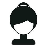 Wavy wig icon simple vector. Model locks fake vector