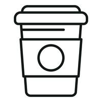 Coffee to go cup icon outline vector. Cook dark vector