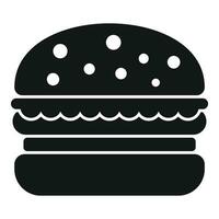 Cheeseburger fast food icon simple vector. Street food vector