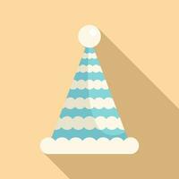 nieve fiesta sombrero icono plano vector. cono estrella objeto vector