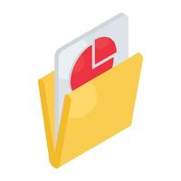 An icon design of business folder vector