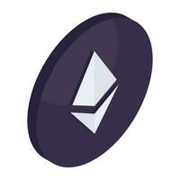 A creative design icon of Ethereum coin vector