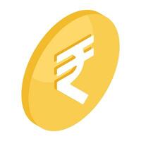 Creative design icon of Indian rupee vector