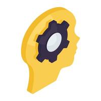 Brain development icon in trendy design vector