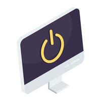 An icon design of system shutdown vector