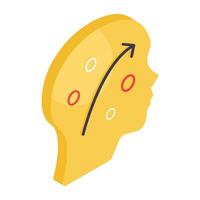 An icon design of strategic mind vector