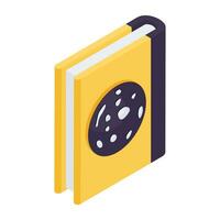 A premium download icon of space book vector