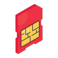 A creative design icon of mobile sim vector