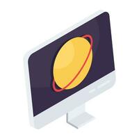 Modern design icon of revolving planet vector