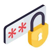 Modern design icon of password vector