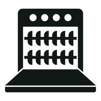 Dishwasher appliance icon simple vector. Water heating vector