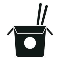 Craft lunch pack icon simple vector. Container food box vector