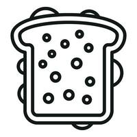 School homemade sandwich icon outline vector. Container box vector