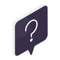 Trendy design icon of help chat vector