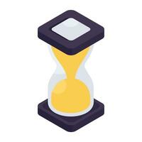 An icon design of hourglass vector