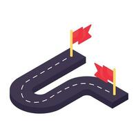 Perfect design icon of route vector