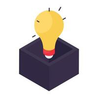 Modern design icon of think outside the box vector